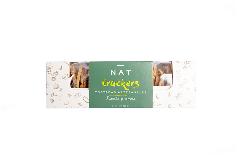 NAT CRACKERS  PISTACHO Y ROMERO